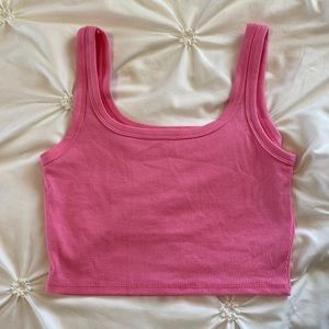 Forever 21 neon pink cropped tank